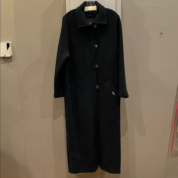 Giesswein Dark Gray Boiled Wool long coat. Euro 40 - Picture 1 of 10
